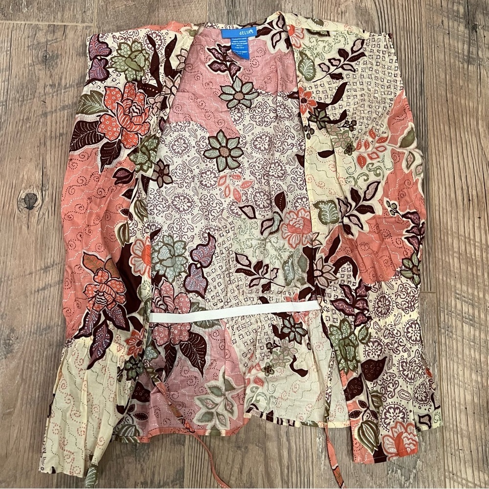 Delia’s Womens Tie Front Top Size Large